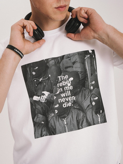 Футболка IAMREBEL Маски Белый