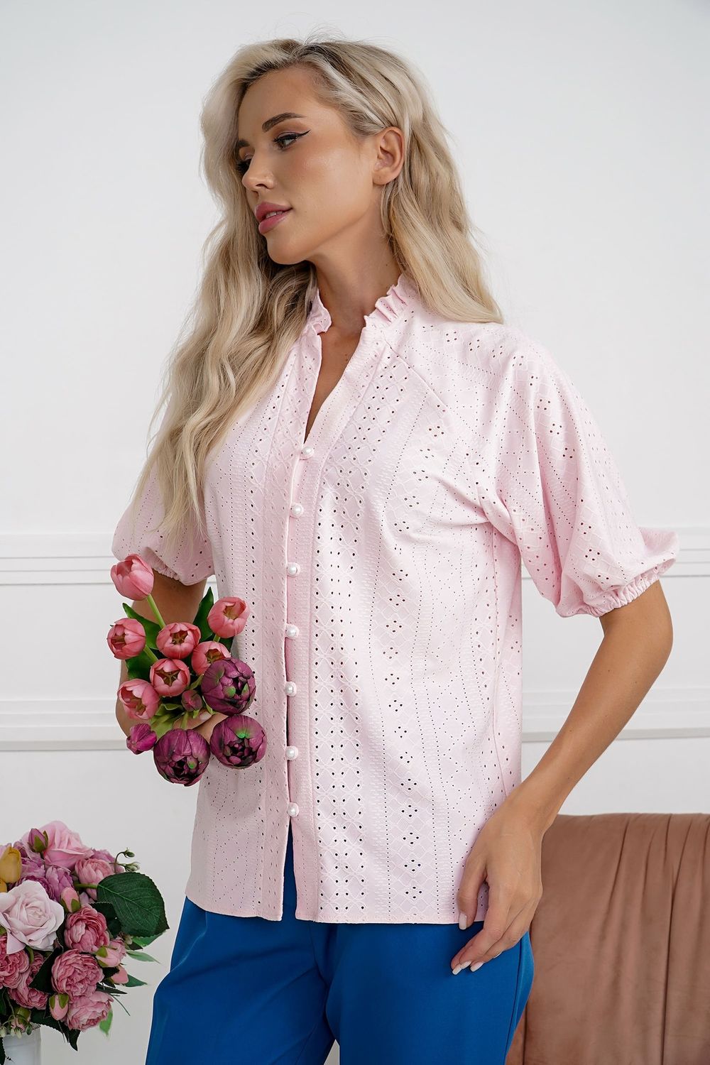 Блуза Люция (розовый пломбир) Б14181-45М LT Collection