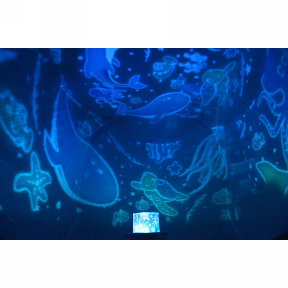 Диско-шар «Fantasy - Зайка» (в комплекте 6 картинок) 13*14 см, 5 реж, батарейки 4хАAА, USB, RGB (220V)