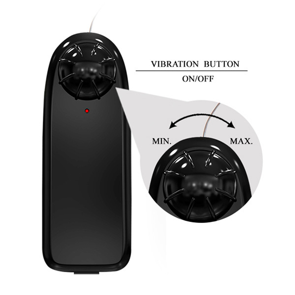 Телесный вибратор-реалистик 19,5см на присоске и пультом управления Baile BW-008017B