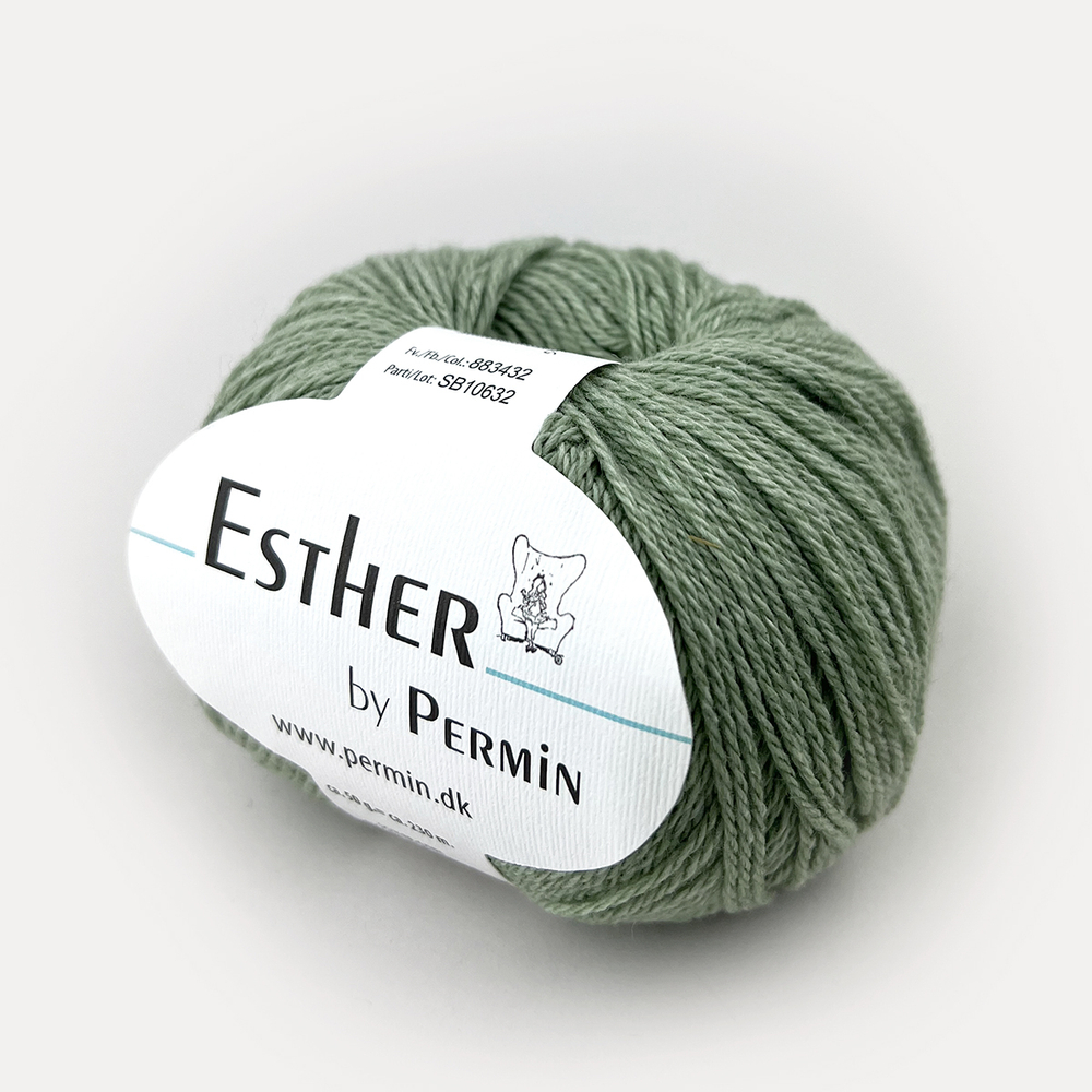 Пряжа для вязания PERMIN Esther 883432, 55% шерсть, 45% хлопок, 50 г, 230 м PERMIN (ДАНИЯ)