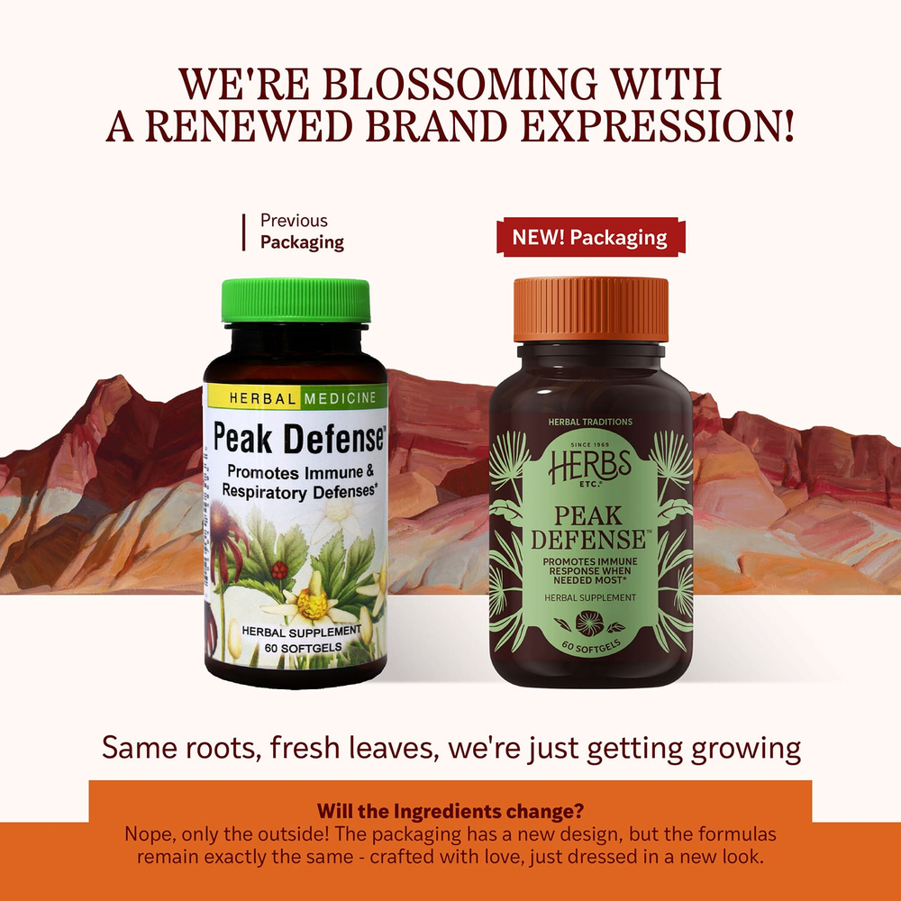 Herbs Etc., Peak Defense™, 60 капсул