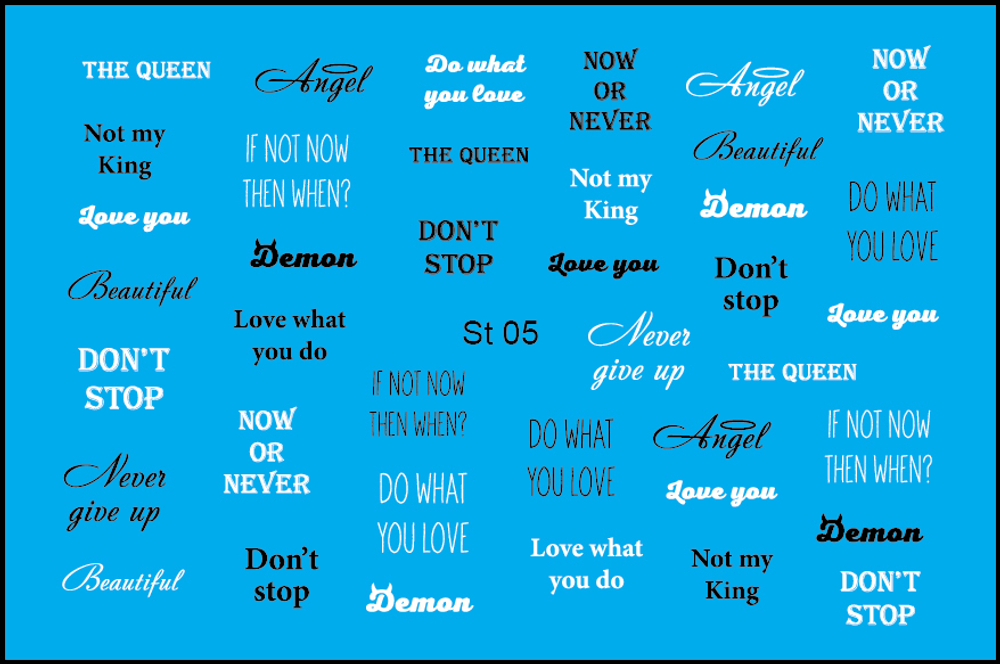 Gurunail Наклейки ультратонкие для ногтей на клеевой основе ST05