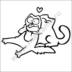 Авто мото наклейка "Котики - Любовь без границ"