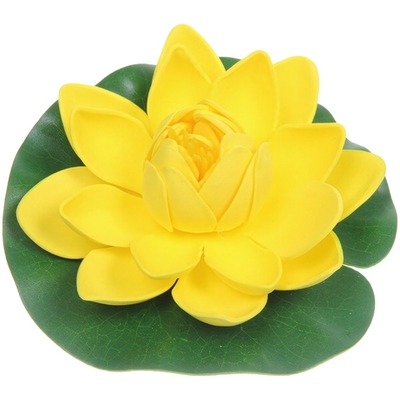 Фигурка прудовая "Кувшинка Розитта" 13см желтая