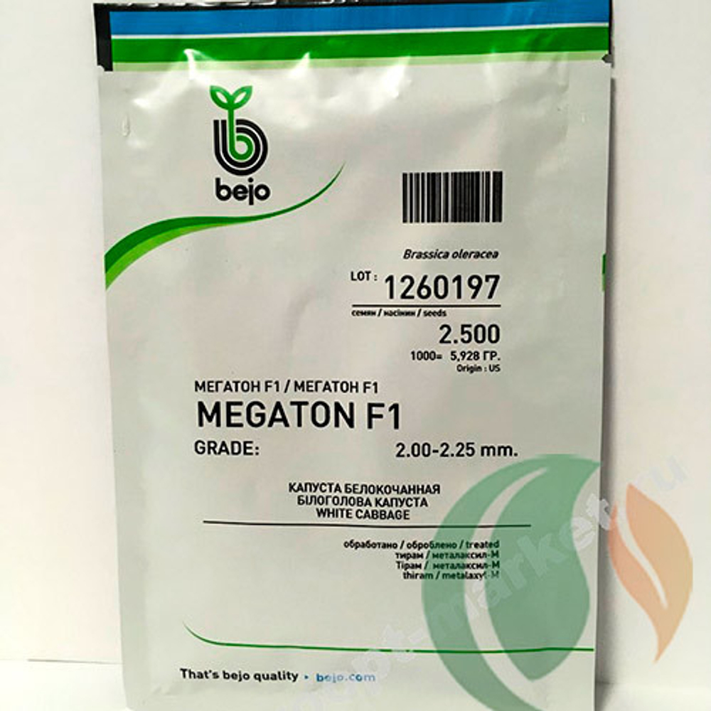 Семена капусты белокочанной Мегатон F1, Bejo