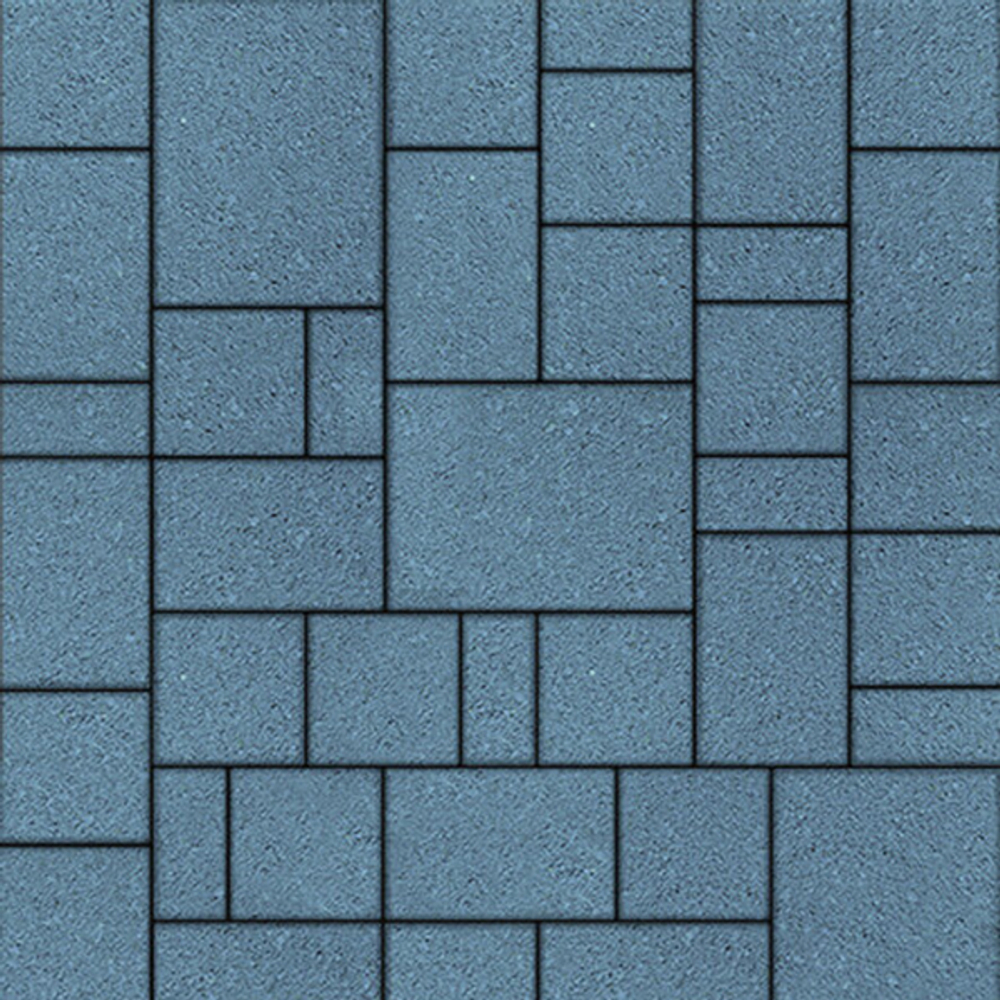 Тротуарная плитка МЮНХЕН - Гранит Синий, комплект из 4 видов плит