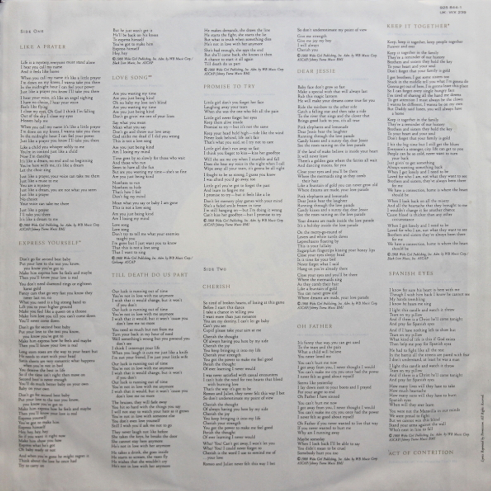 Madonna / Like A Prayer (LP)