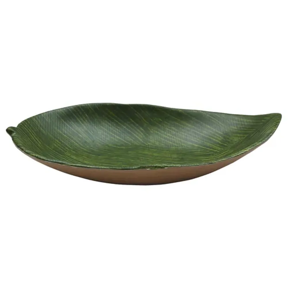 Блюдо 37,8*22,9*7 см овальное Лист Green Banana Leaf пластик меламин P.L. Proff Cuisine