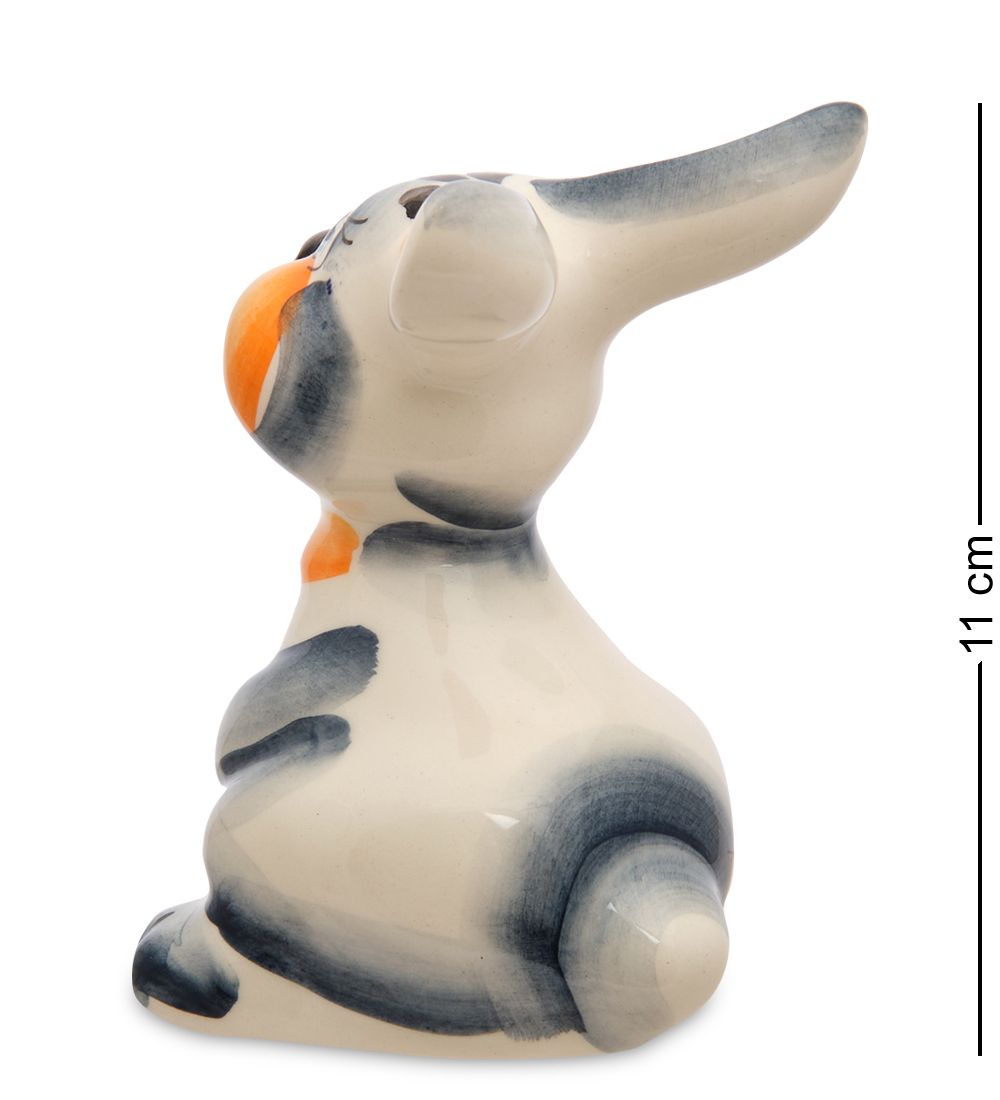 ГЛ- 819 Фигурка «Кролик» цв. бол. (Гжельский фарфор)