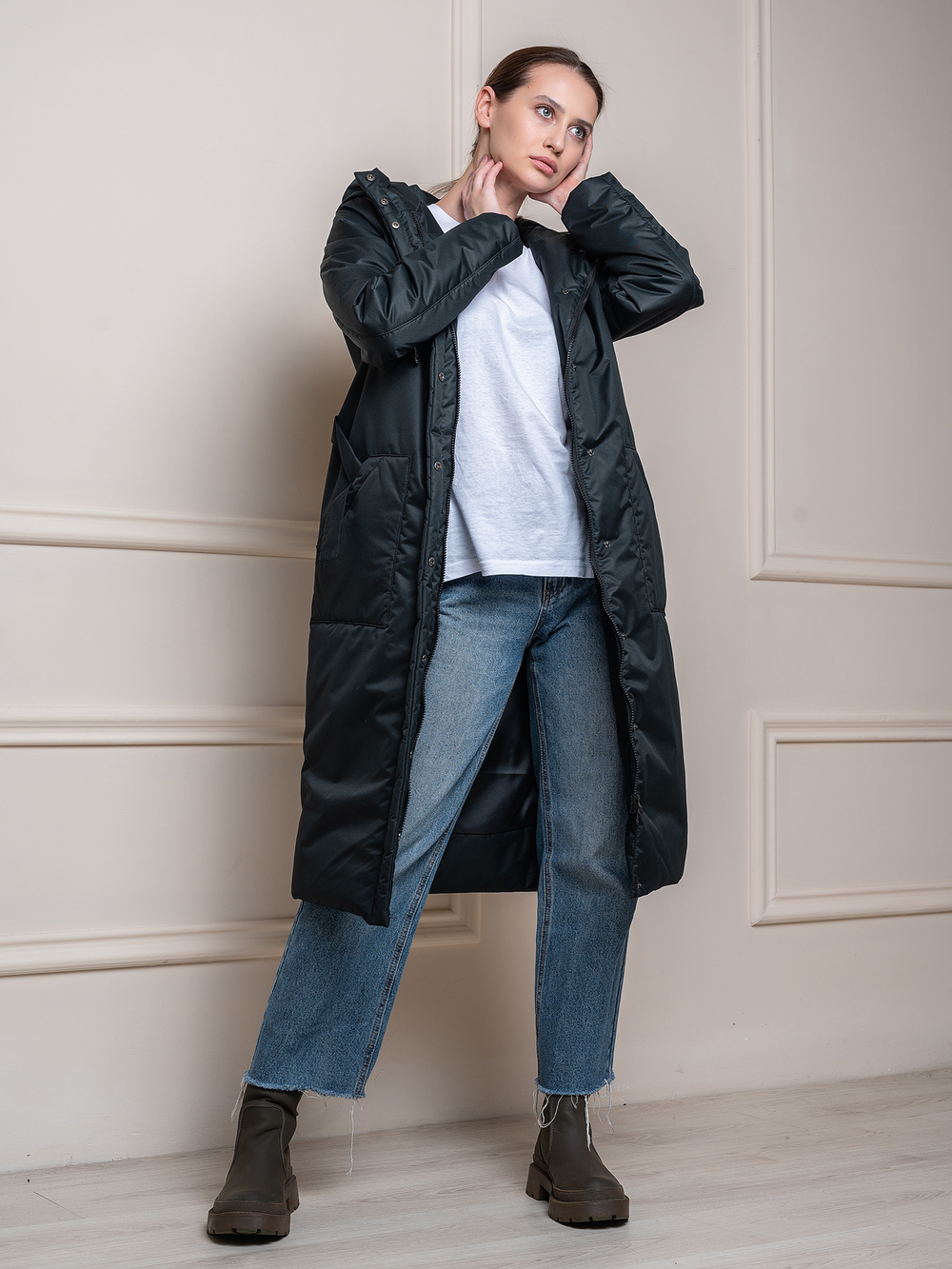 Пальто женское "Кэнди" черный