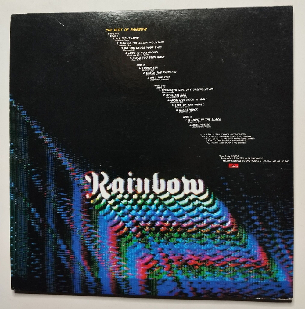 Винтажная виниловая пластинка LP The Best Of Rainbow 2LP (Japan 1980) (Obi)