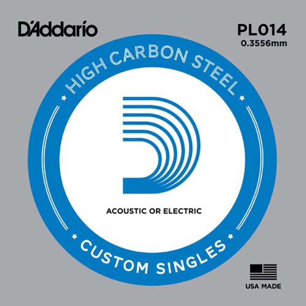 D`ADDARIO PL017 Plain Steel Отдельная струна без обмотки, сталь, .017.