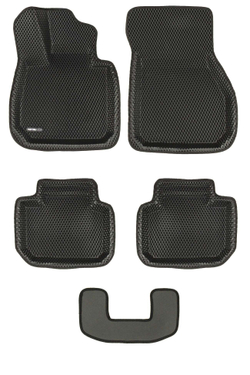 Коврики салона для BMW X1 (F48) (2016-) Euromat 3D EVA черные Арт EM3DEVA-001220