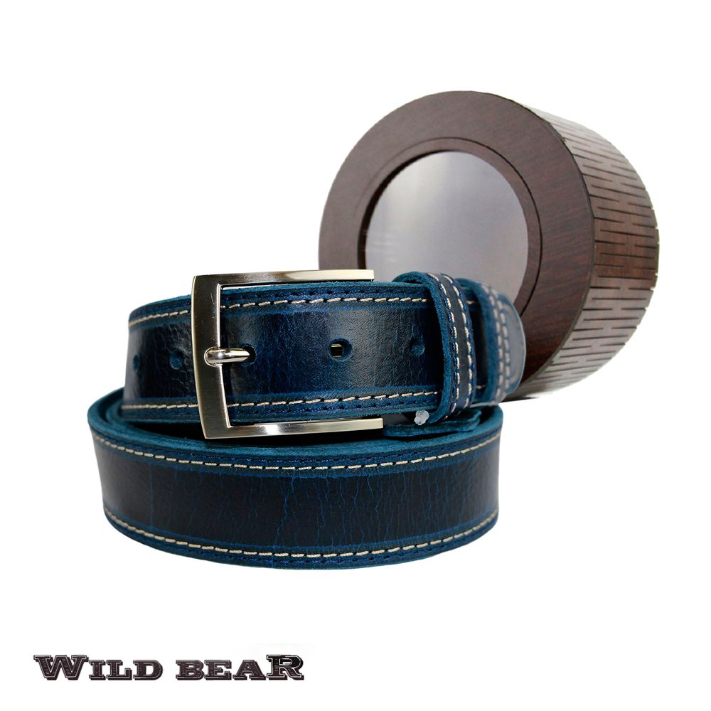 Ремень WILD BEAR RM-127f Dark-Blue Buffalo (универсальный)