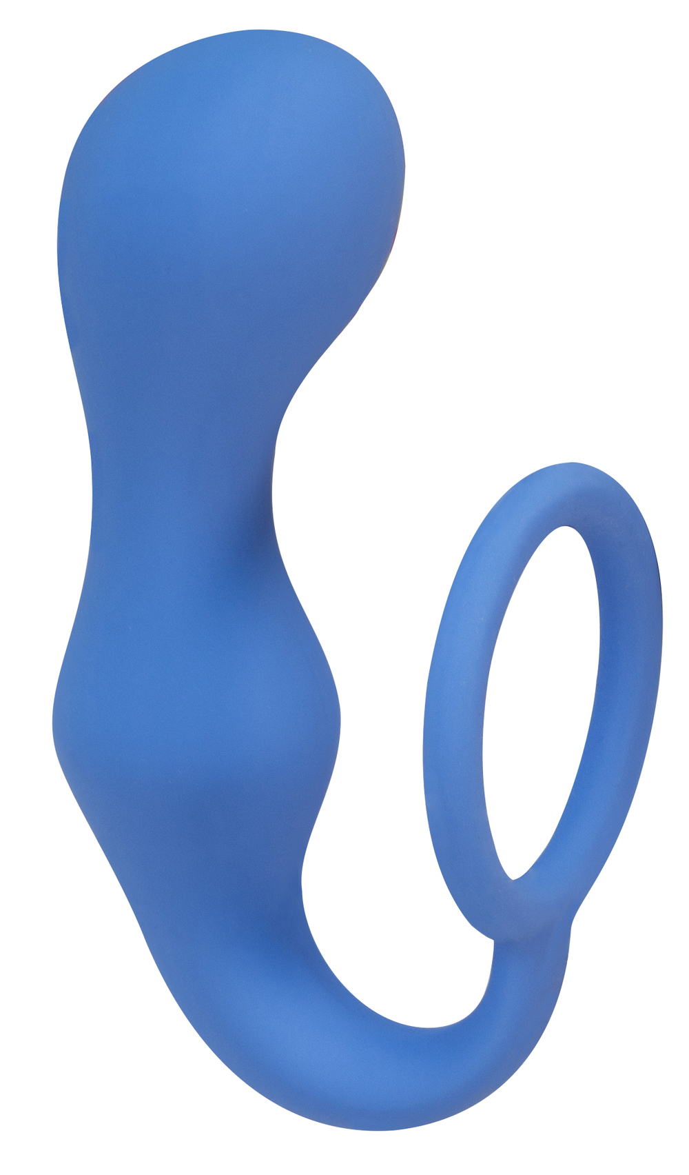 Эрекционное кольцо с анальной пробкой Double Pleasure Anal Plug Blue 4217-03Lola