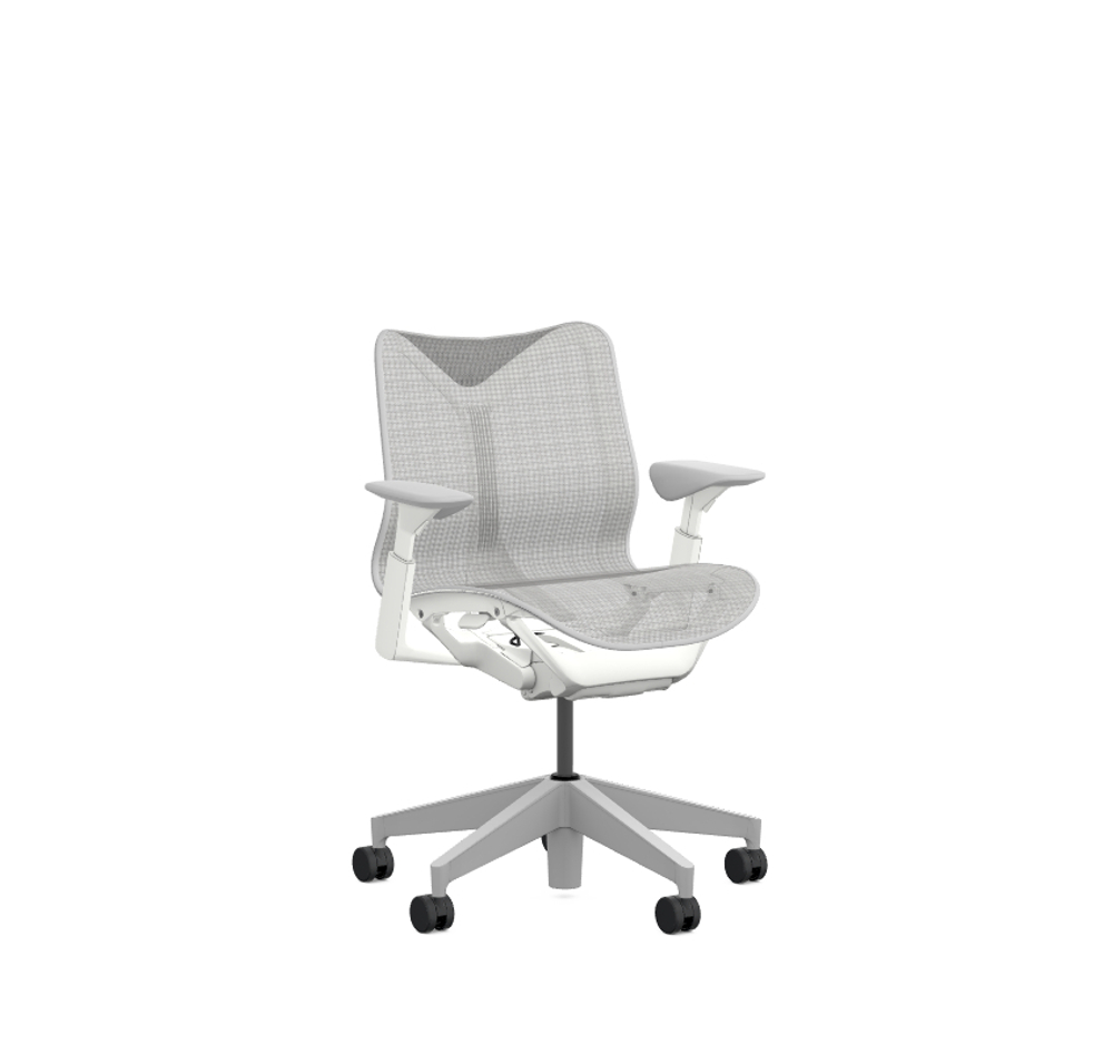 Кресло Herman Miller Cosm, низкая спинка, цвет Mineral, регулируемые подлокотники