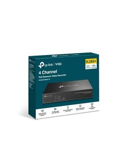 TP-Link VIGI NVR1004H-4P VIGI 4-канальный сетевой видеорегистратор с поддержкой PoE+ PROJ