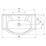 Умывальник "Элеганс-75" белый (Kirovit)
