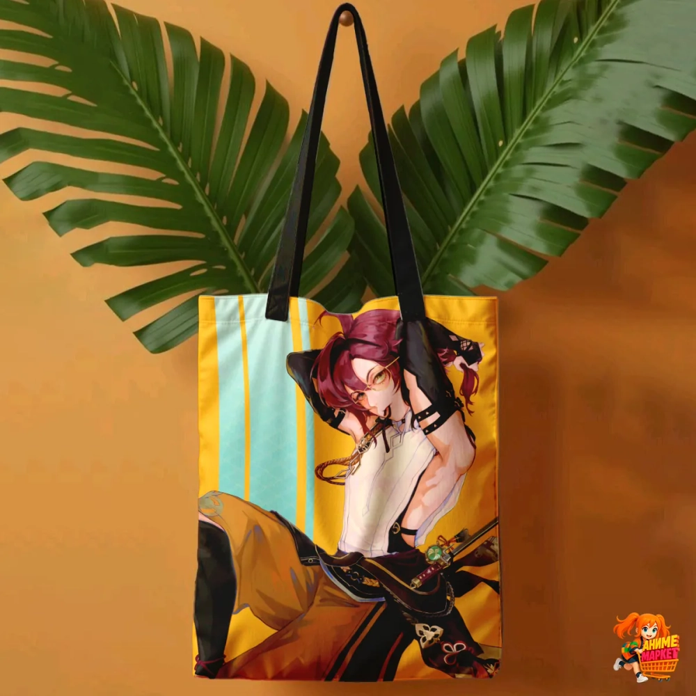 Сумка шоппер с принтом Genshin Impact