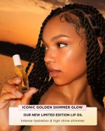 Масло для губ с блестками Gisou Honey Infused Lip Oil Golden Shimmer Glow 8 мл