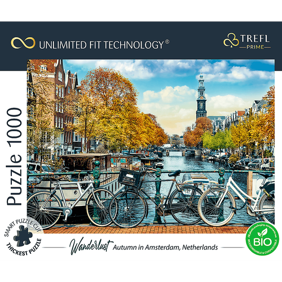 Puzzle "1000 UFT" - Autumn in Amsterdam, Netherlands_FSC Mix 70%