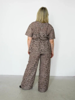 Футболка "На кружевном" капучино оверсайз