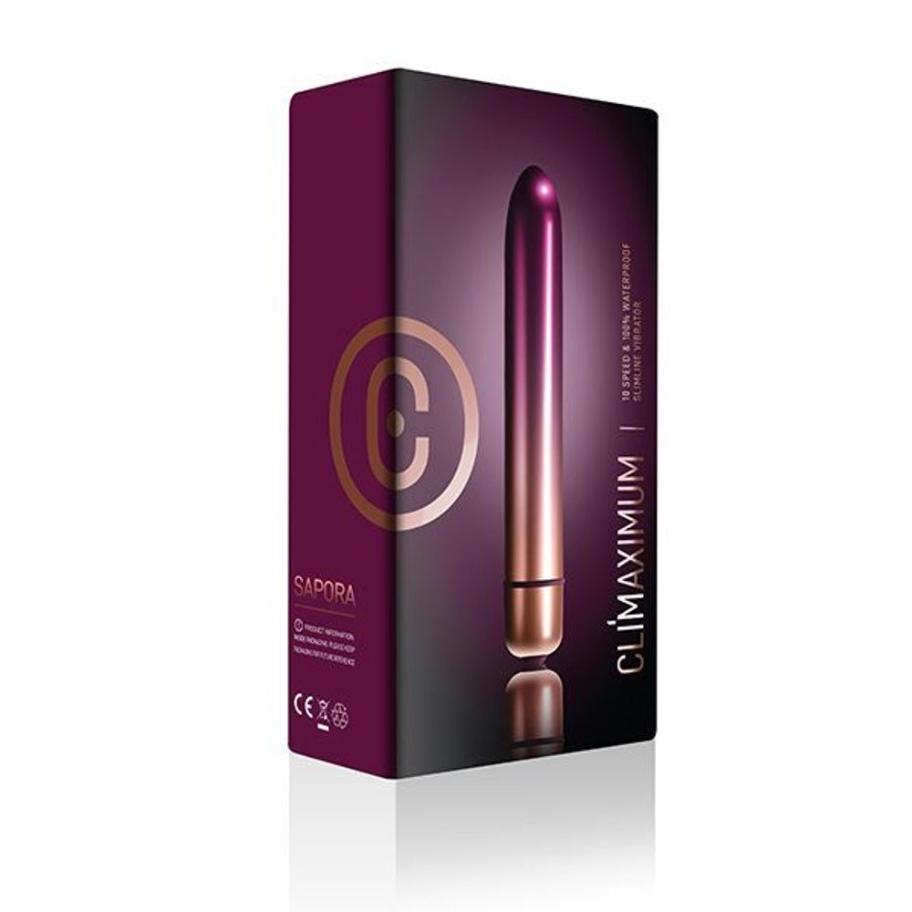 Фиолетовый мини-вибратор Climaximum Sapora - 13,5 см. (Цвет: фиолетовый)