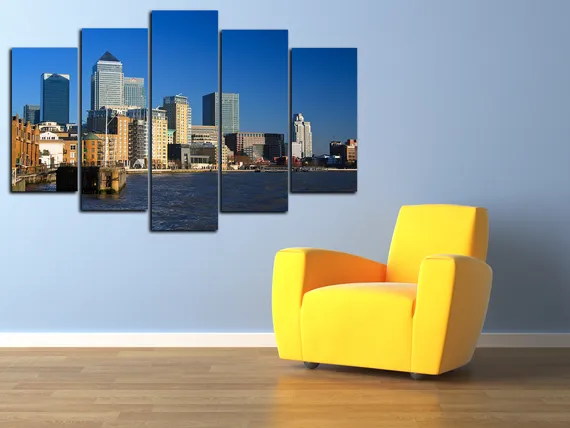 Модульная картина "Город на воде"