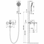 Смеситель для ванны Aquatek Лира AQ1449CR Хром