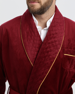 Халат бархатный со стеганными бортами