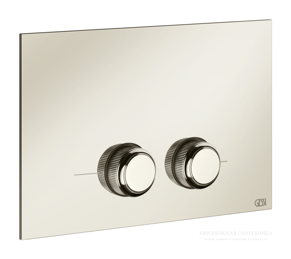 Клавиши смыва Gessi Venti20, совместимость с Geberit Sigma 8 и Sigma 12, цвет Nickel PVD