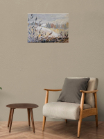 Картина интерьерная на холсте 38*55 см для интерьера "Начало зимы"