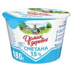 СМЕТАНА ДОМИК В ДЕРЕВНЕ 15% 180 ГР РОССИЯ