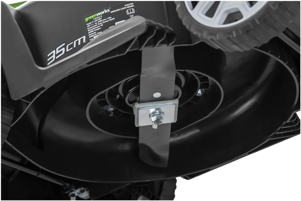 Газонокосилка аккум. GREENWORKS G40LM35 40В,35см,20–70 мм,до 400 м² от 4 Ач,без АКБ и ЗУ (2501907)