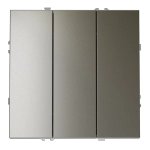 Выключатель встраиваемый VOLTUM S70 трехклавишный 10А, (шелк)