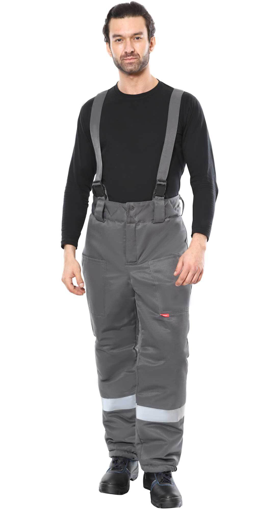 Брюки зимние универсальные (смесовая) тёмно-серые с СОП р. 60-62/182-188