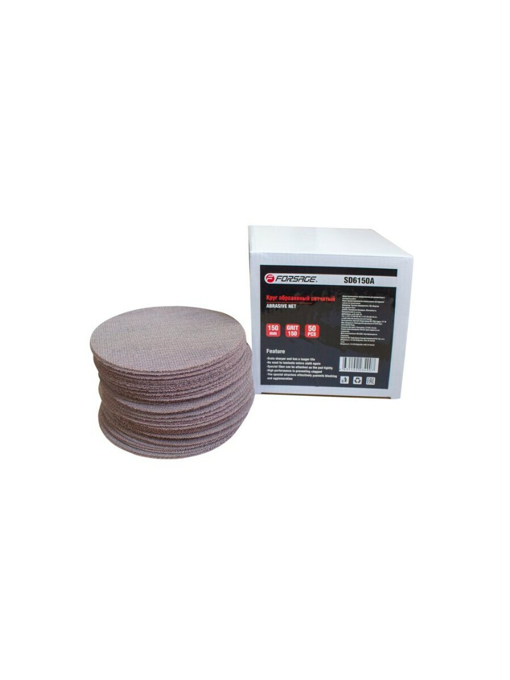 Круг абразивный сетчатый 125мм (Grit 120)(к-т 50 шт) Forsage F-SD5120A