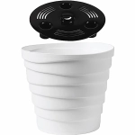 Кашпо для цветов пластиковое 0,9л d-13,2см «Бархан» Белый