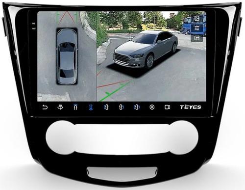 Магнитола для Nissan Qashqai 2014-2022 (кондиционер) - Teyes CC3-2K-360 на Android 10, Быстрая, 2K QLED, CarPlay, 4G SIM-слот, 4 камеры в комплекте