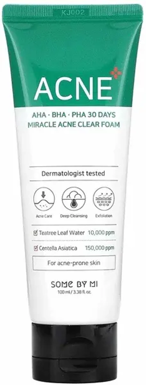 SOME BY MI Очищающая пенка для умывания с кислотами - AHA·BHA·PHA 30 DAYS MIRACLE ACNE CLEAR FOAM ,50мл