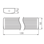 Светильник светодиодный линейный 1200 MEBA LED 22-40W NW/WW