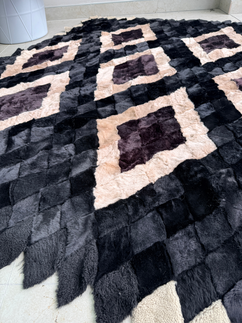 Покрывало меховое ковер из шкуры овчины