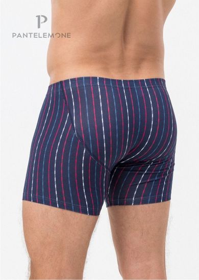 Трусы мужские боксеры удлинённые Pantelemone PMHL-1476, полоса темно-синяя
