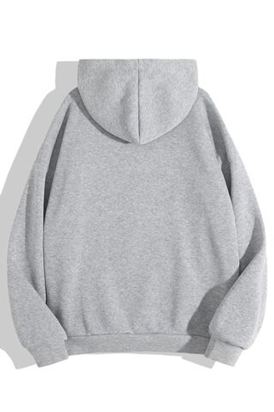 Ламосс унисекс с капюшоном Серая толстовка большого размера с принтом Chg