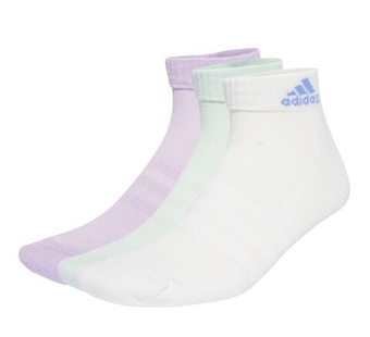 Теннисные носки Adidas Cushioned Sportswear Ankle 3P - пудровый сливовый/белый/ореол мяты