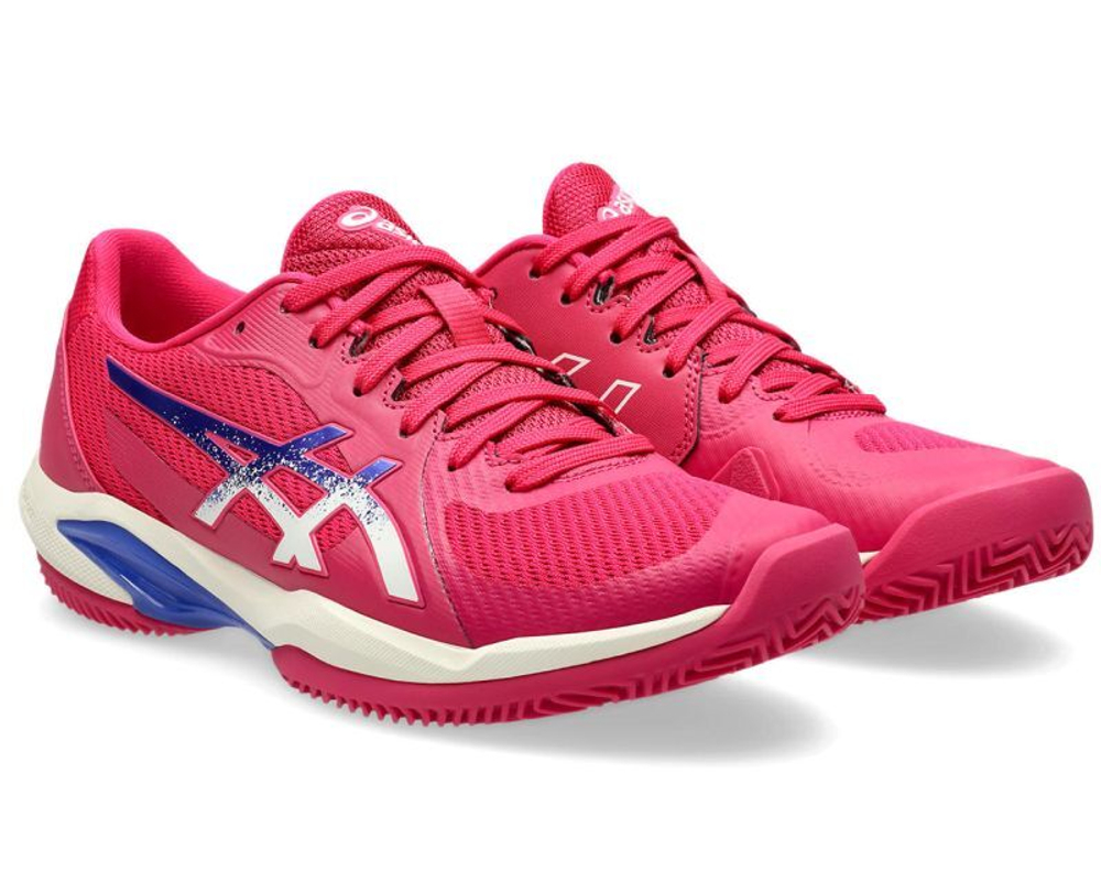 Женские Кроссовки теннисные Asics Solution Swift FF 2 Clay - bright rose/dark cobalt