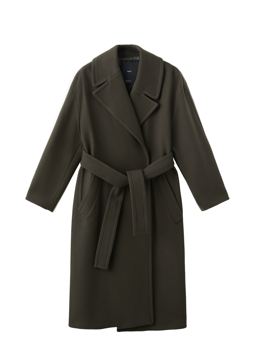 Пальто из натуральной шерсти с поясом