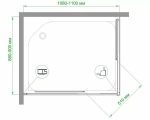 Душевой уголок Royal Bath RB9110HPD-C-BL 110х90 матовый