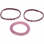 Резинки для волос 3шт «Кокетка», цвет розовый, d-5,5см